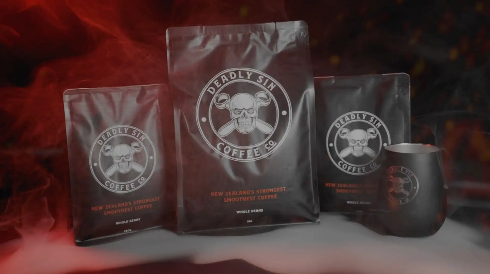 Deadly Sin Coffee Co website and brand showcase video.