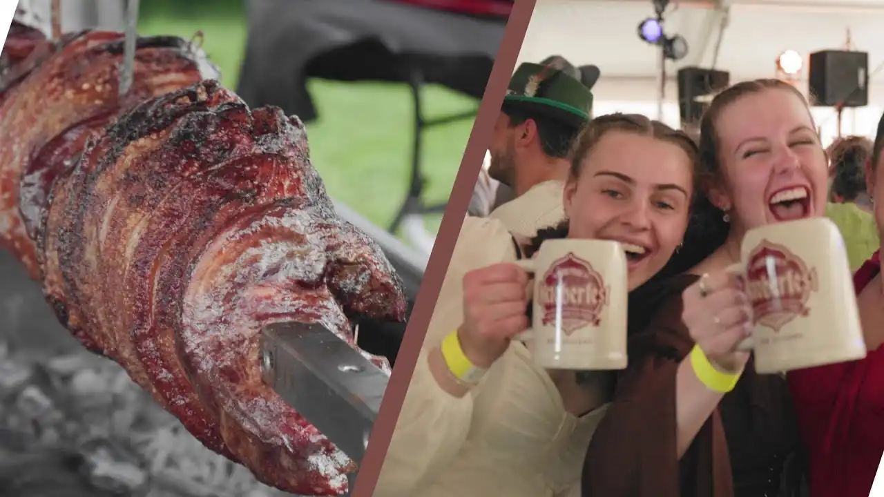 Morepork BBQ Oktoberfest event highlight video showing food stalls and festival crowd in Auckland.